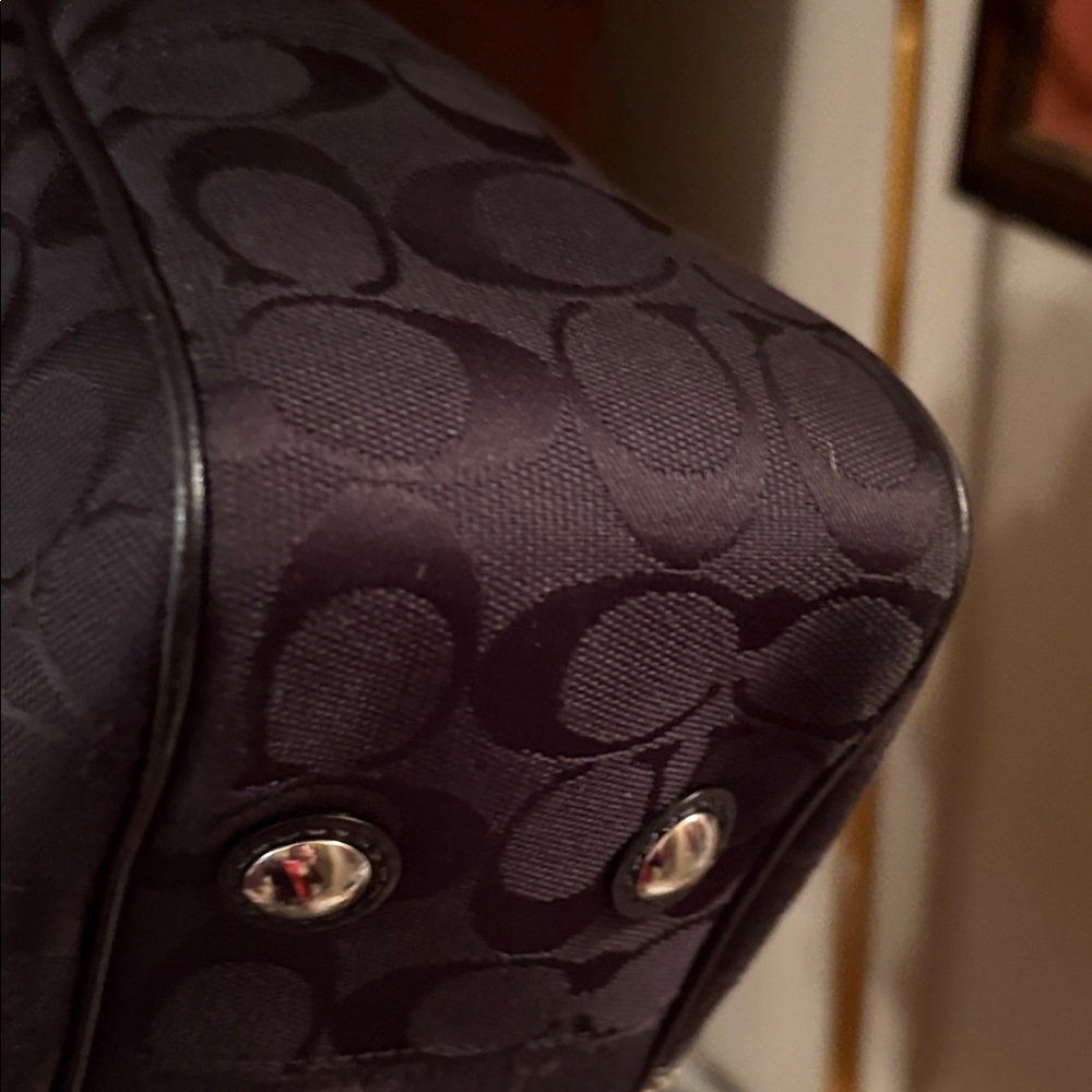 Coach Hampton signature canvas/python/leather carryall E0951-F13993 and wristlet - Picture 12 of 16